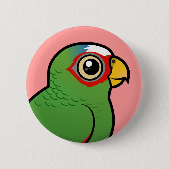 Badge Rond 5 Cm Amazone Blanc-affrontée (Devant)