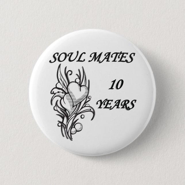 Badge Rond 5 Cm ÂME S?UR 10 ans (Devant)