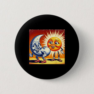 Badge Rond 5 Cm America Solar Eclipse 2024 4.08.24 Le Soleil A Eu