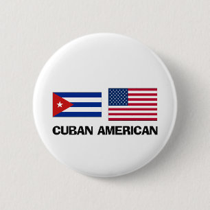 Badge Rond 5 Cm Américain cubain