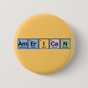 Badge Rond 5 Cm Américain fait d'éléments