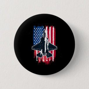 Badge Rond 5 Cm Américain Fighter Jet F-35 4 juillet Hommes Femmes