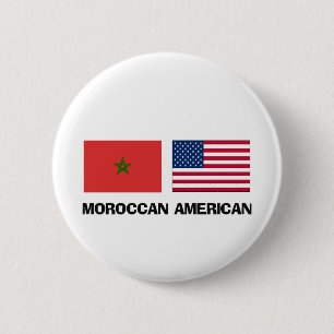 Badge Rond 5 Cm Américain marocain