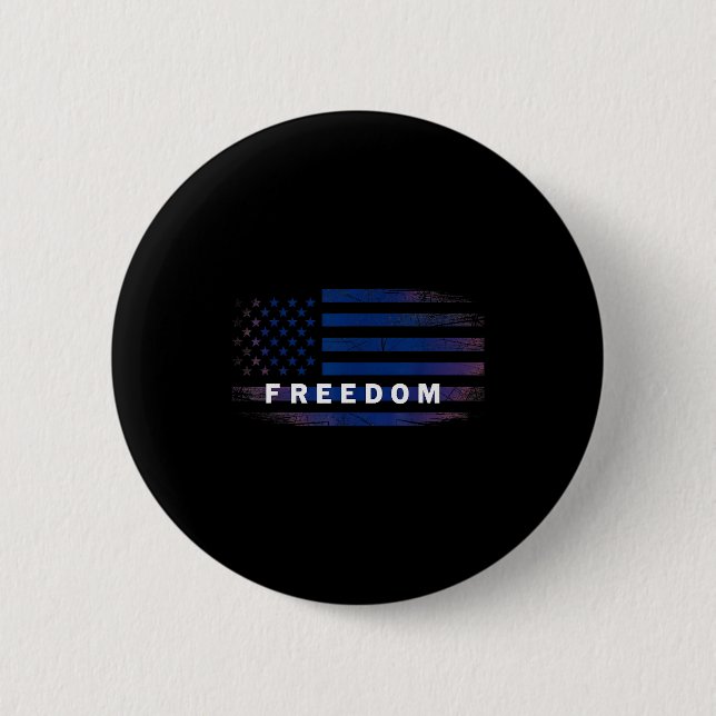 Badge Rond 5 Cm American Flag Dom  (Devant)