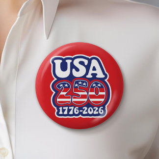 Badge Rond 5 Cm America's 250th Birthday - Groovy USA 250