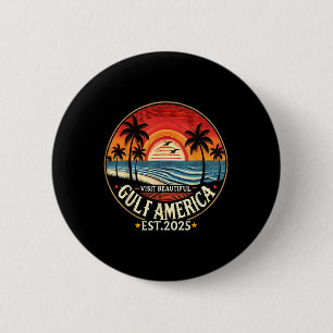Badge Rond 5 Cm Amérique du Golfe Drôle Trump renommer
