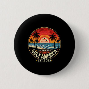 Badge Rond 5 Cm Amérique du Golfe Drôle Trump renommer