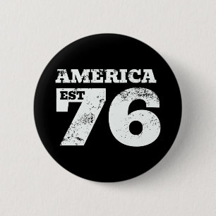Badge Rond 5 Cm Amérique Est 1776 Patriotique