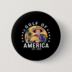 Badge Rond 5 Cm Amérique Est 2025 Président Trump