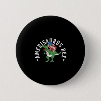 Badge Rond 5 Cm Amerisaurus rex indépendance américaine usa 4 juil