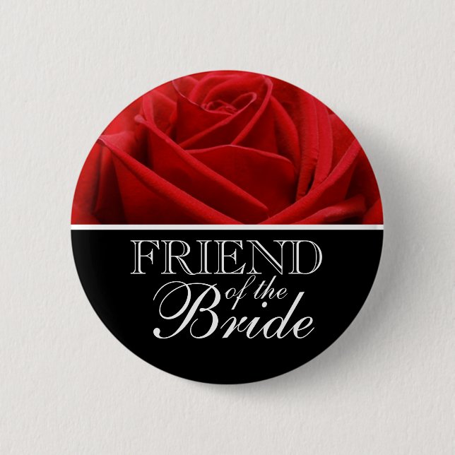 Badge Rond 5 Cm Ami De La Mariée Mariage Pins (Devant)
