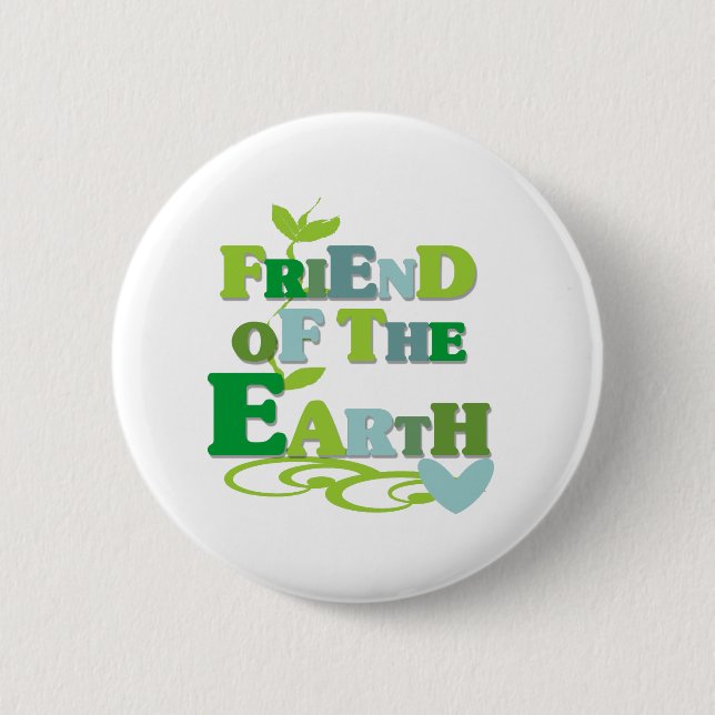 Badge Rond 5 Cm Ami de la terre (Devant)