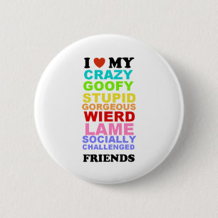 Badge Rond 5 Cm amis