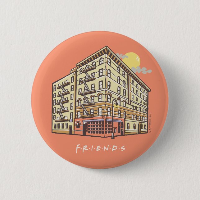 Badge Rond 5 Cm AMIS™ | Monica's Apartment Building (Devant)