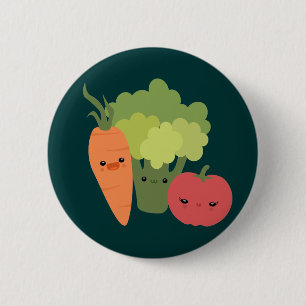 Badge Rond 5 Cm Amis végétariens