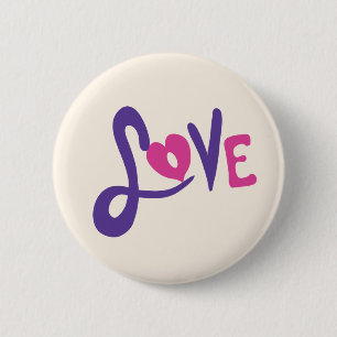 Badge Rond 5 Cm Amour