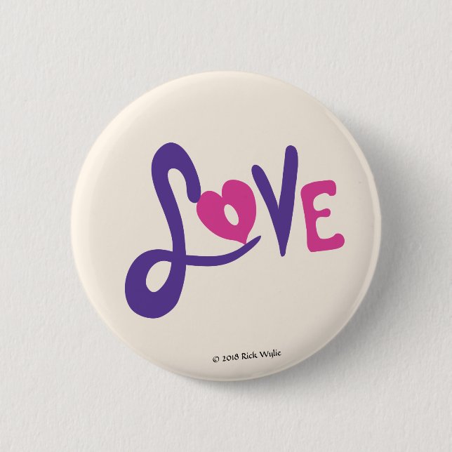 Badge Rond 5 Cm Amour (Devant)