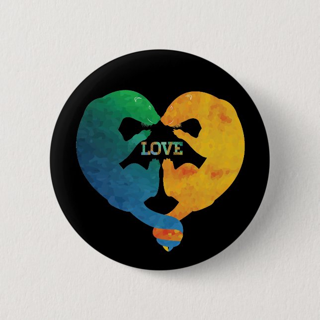 BADGE ROND 5 CM AMOUR (Devant)