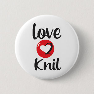 Badge Rond 5 Cm amour 2 Knit