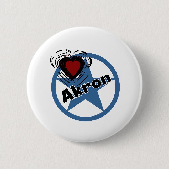 Badge Rond 5 Cm Amour Akron (Devant)