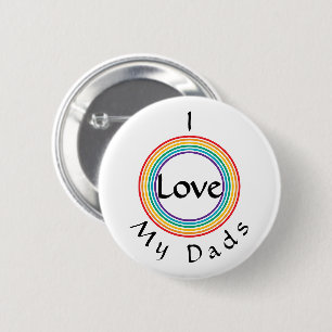 Badge Rond 5 Cm Amour arc-en-ciel
