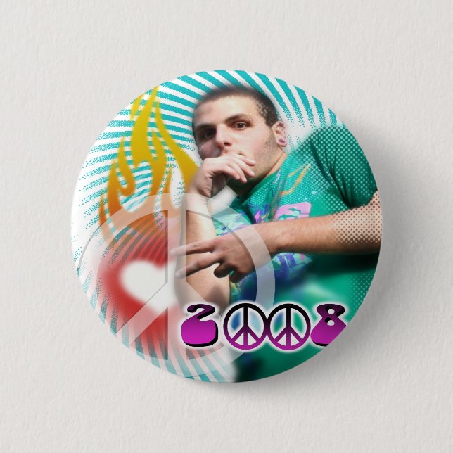 Badge Rond 5 Cm amour brûlant (Devant)