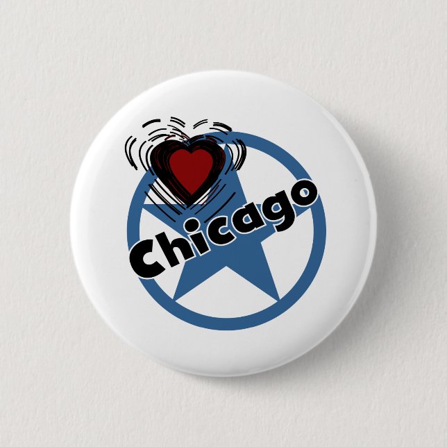 Badge Rond 5 Cm Amour Chicago (Devant)