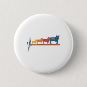 Badge Rond 5 Cm Amour de Bulldog