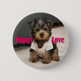 Badge Rond 5 Cm Amour de chiot