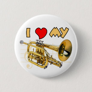 Badge Rond 5 Cm Amour de cornet