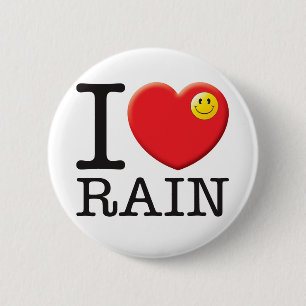 Badge Rond 5 Cm Amour de pluie