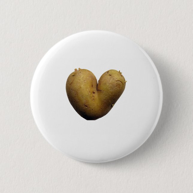 Badge Rond 5 Cm Amour de pomme de terre (Devant)