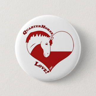 Badge Rond 5 Cm Amour de QuarterHorse !