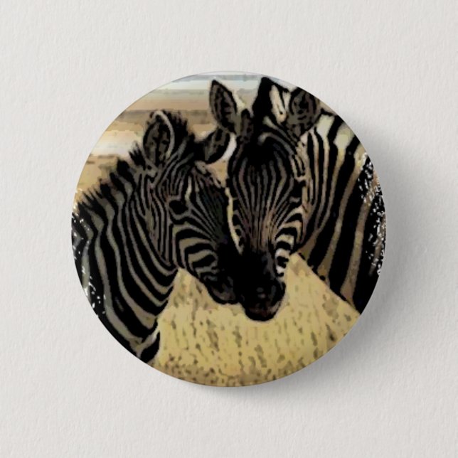 BADGE ROND 5 CM AMOUR DE ZÈBRE (Devant)