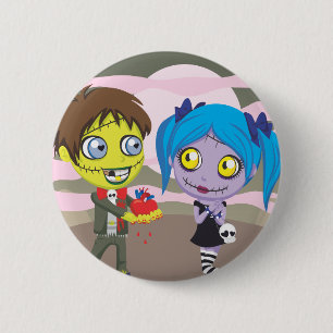 Badge Rond 5 Cm Amour de zombi