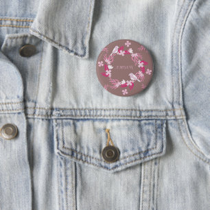 Badge Rond 5 Cm amour des oiseaux