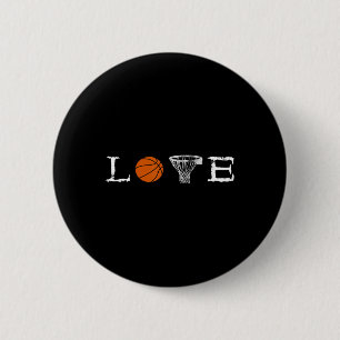 Badge Rond 5 Cm Amour du basket-ball