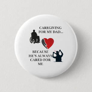 Badge Rond 5 Cm Amour inclusif Aidant de carrière Appréciation Tee