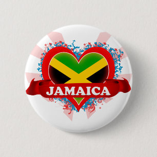 Badge Rond 5 Cm Amour Jamaïque du cru I