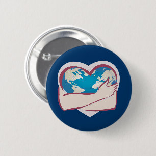 Badge Rond 5 Cm Amour Mère Terre