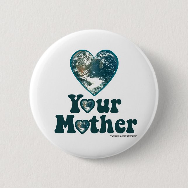 Badge Rond 5 Cm Amour Mère Terre (Devant)