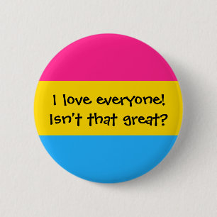 Badge Rond 5 Cm "Amour Pansexual chacun" bouton