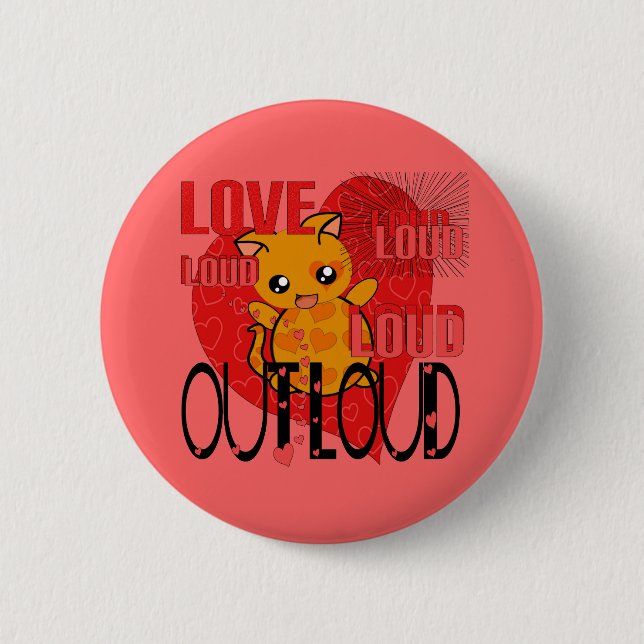 Badge Rond 5 Cm Amour par la force (Devant)
