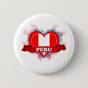 Badge Rond 5 Cm Amour Pérou du cru I
