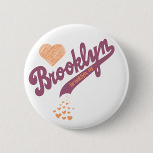 Badge Rond 5 Cm Amour pour le bouton de Brooklyn