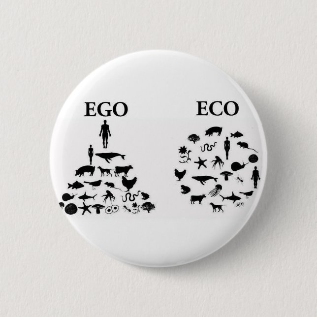 Badge Rond 5 Cm Amour-propre contre le Pin d'Eco (Devant)