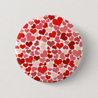 Badge Rond 5 Cm Amour, Saint-Valentin, Jour, Coeur, Femmes, Rose, 