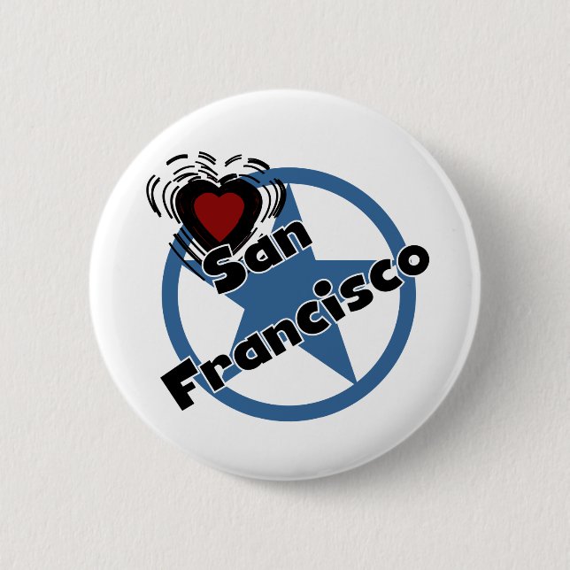Badge Rond 5 Cm Amour San Francisco (Devant)
