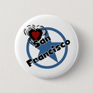 Badge Rond 5 Cm Amour San Francisco