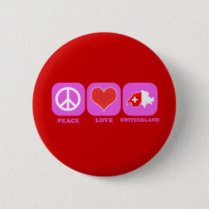 Badge Rond 5 Cm Amour Suisse de paix